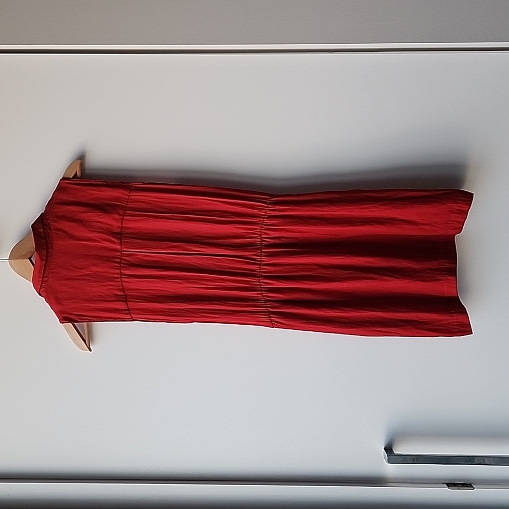 Zara Faux Wrap Tie Flowy Collared Tank Dress - Picture 6 of 6